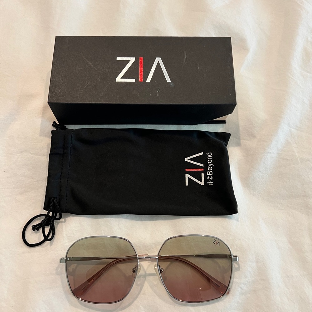 Women's Sunglasses - Silver Frame with Brown Lenses